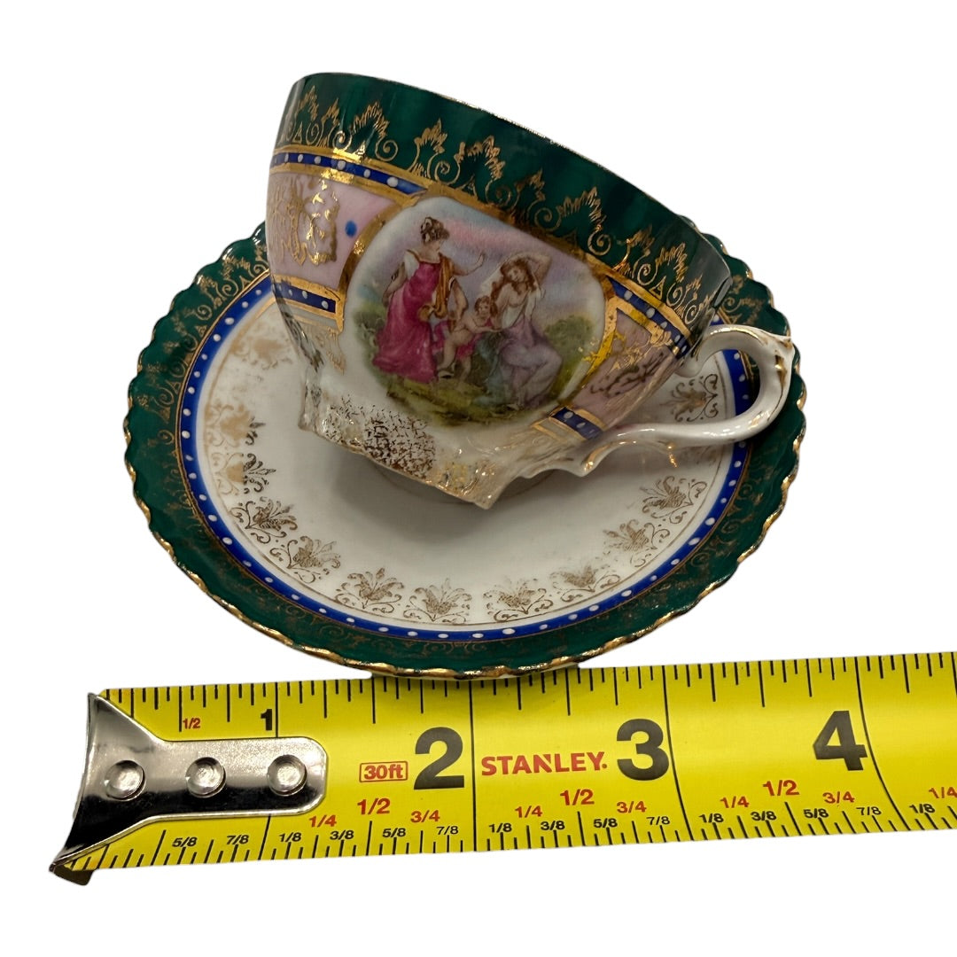 Tiny Bone China Tea Cup & Plate Germany Collectors 2 Piece