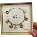 Gold Charm Clover & Butterfly Fashion Bracelet
