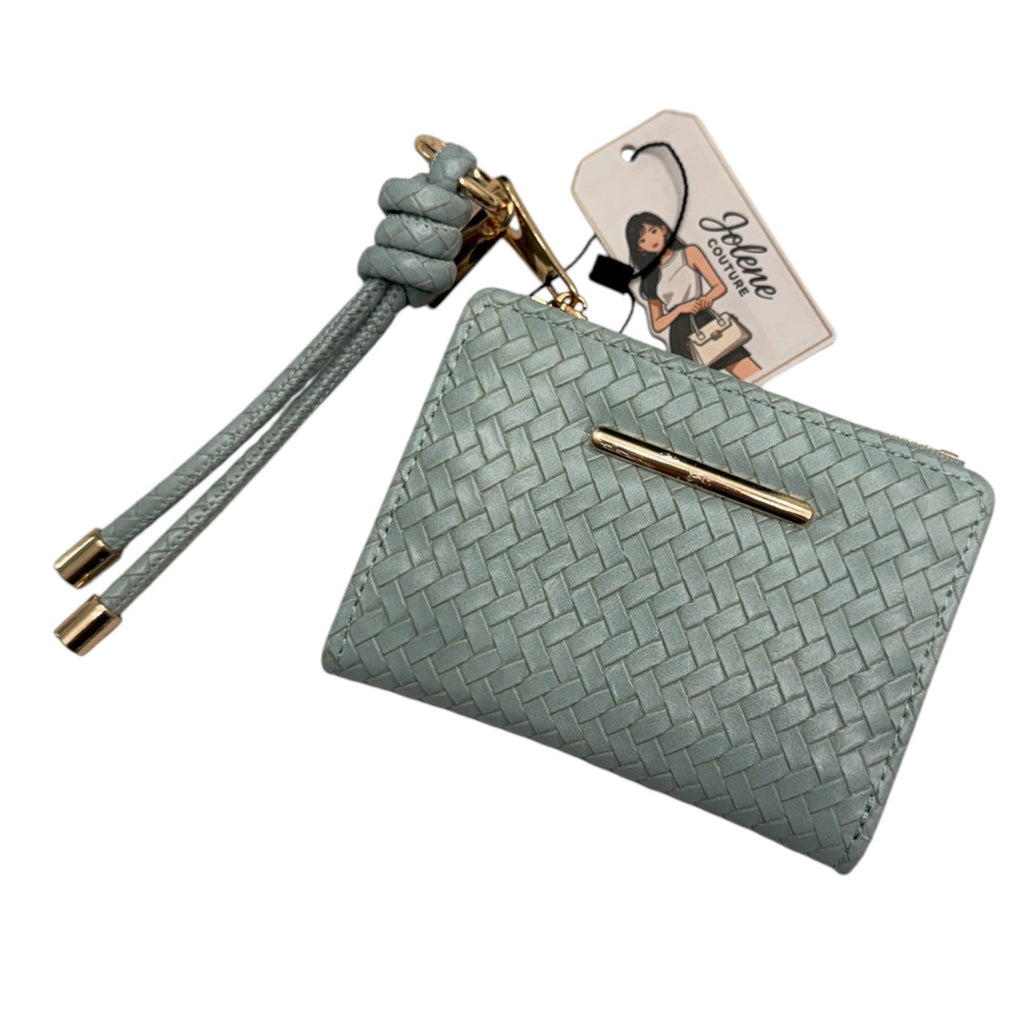 Light Teal Woven Wallet & Card Holder