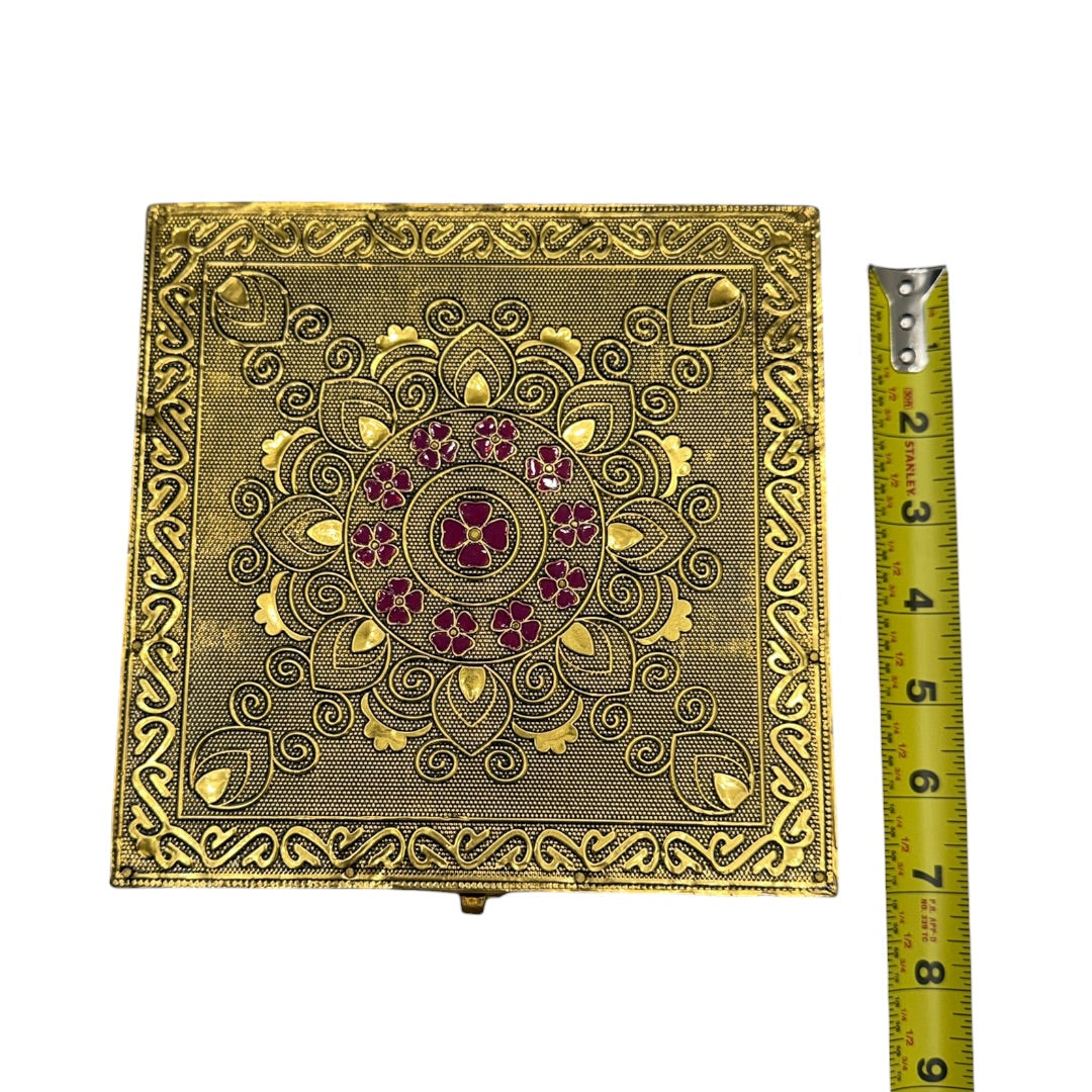 Gold & Pink Keepsake Box Jewelry Box