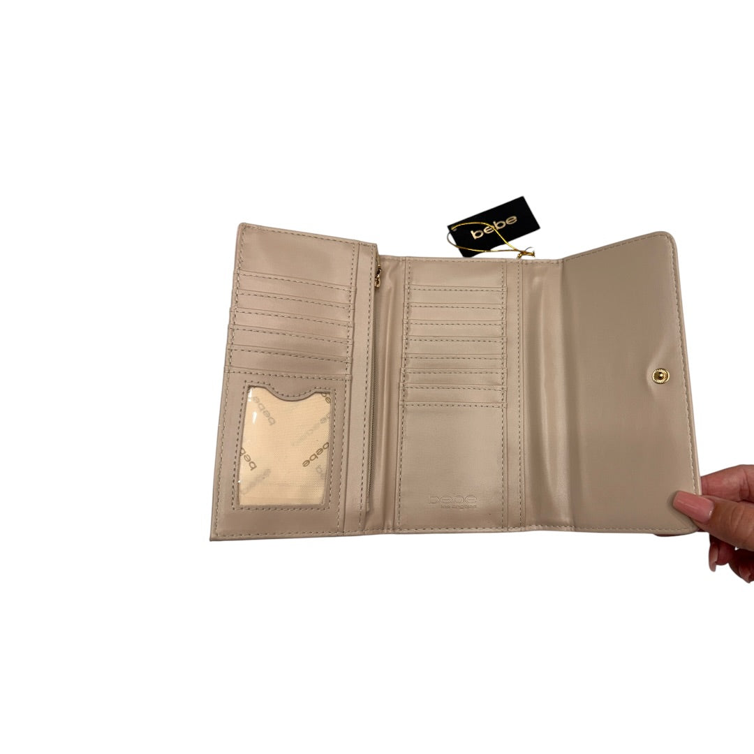 Trifold Baby Pink & Gold BeBe Brand Wallet