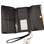 Steve Madden Flower Wallet Black & Gold