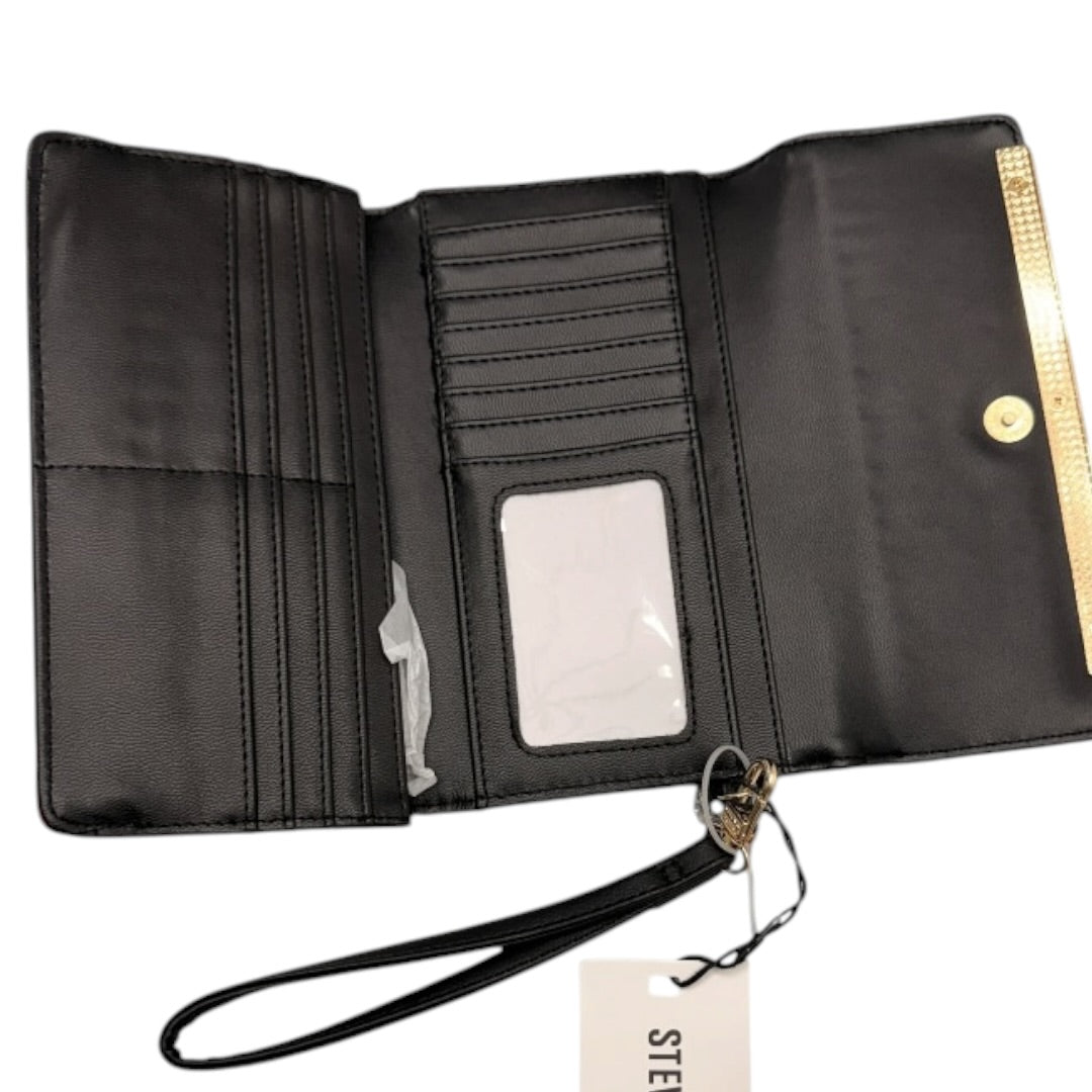 Steve Madden Flower Wallet Black & Gold