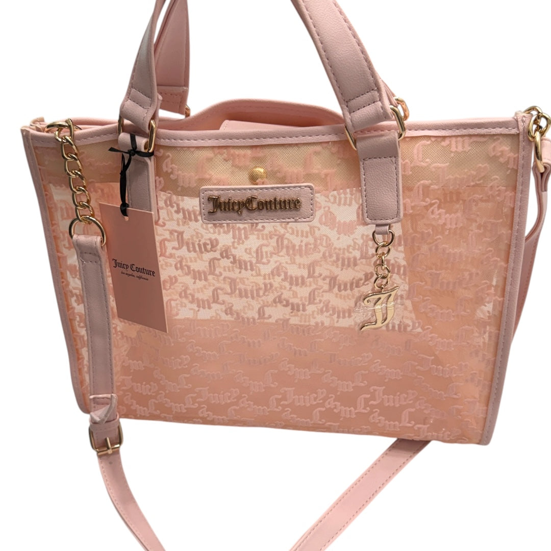 Juicy Culture Adore Baby Pink Mesh Handbag