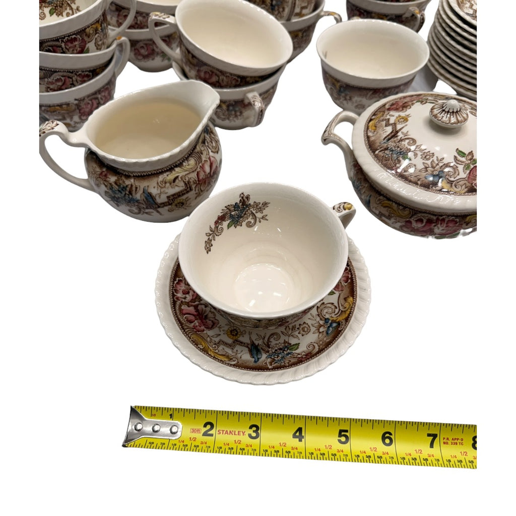 Antique Tea China Set Devonshire Johnson Bros Made in England 32pcs