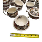 Antique Tea China Set Devonshire Johnson Bros Made in England 32pcs