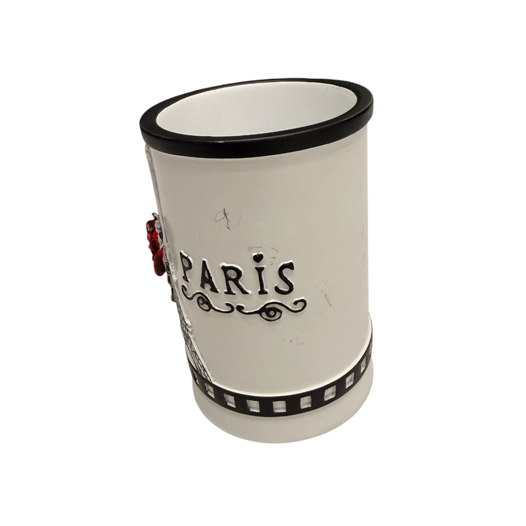 Paris Red Rose Make Brush Holders Bathroom Holders 2 Piece Set