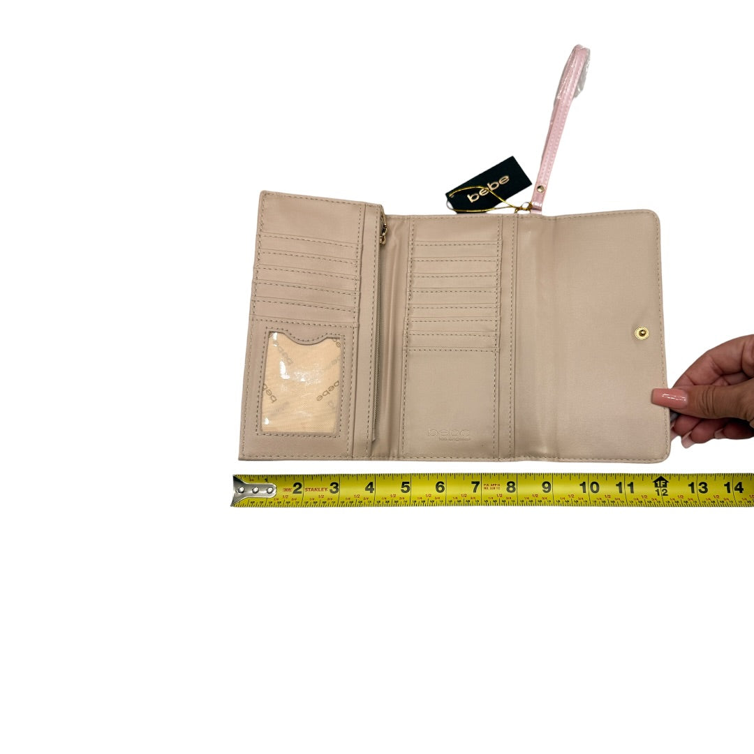 Trifold Baby Pink & Gold BeBe Brand Wallet