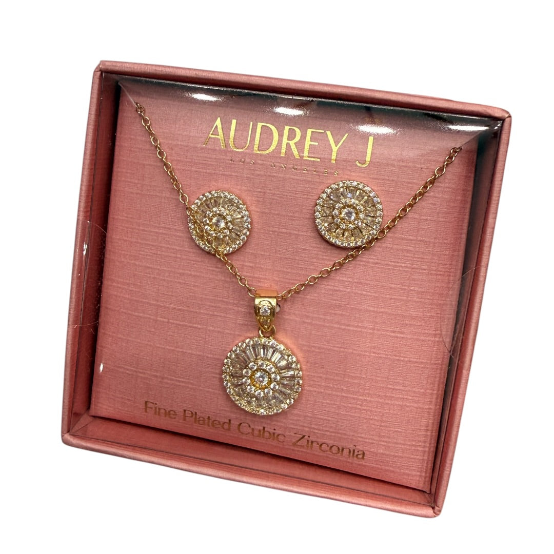 Gold Elegance Necklace & Earrings Set