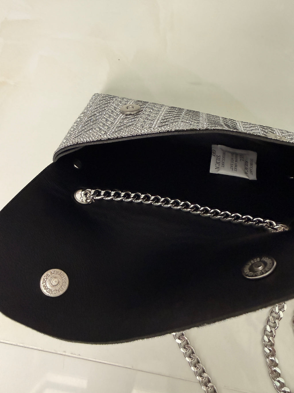 Gem Glam Girl Clutch Silver