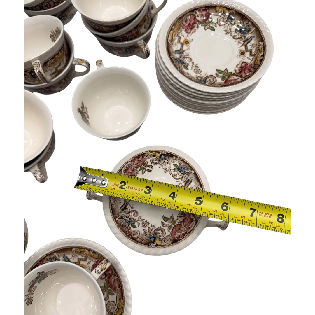 Antique Tea China Set Devonshire Johnson Bros Made in England 32pcs