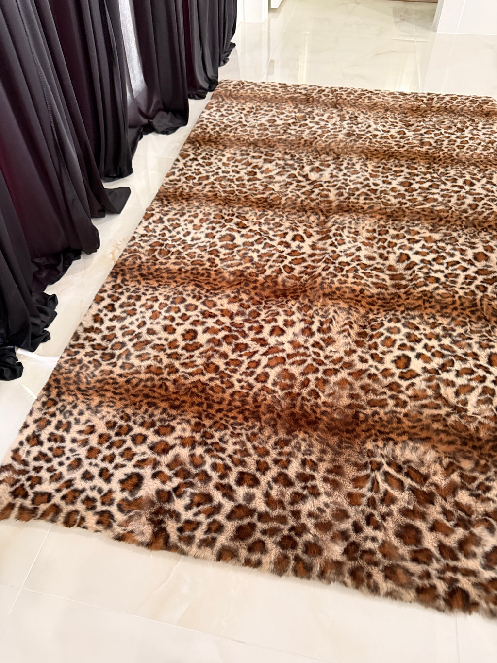 Leopard Fux Rug Soft 39x65 inches
