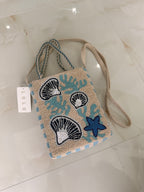 So Beachy Blue & Tan Purse