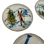 Ceramic Snow Ski Coasters Set of 4
