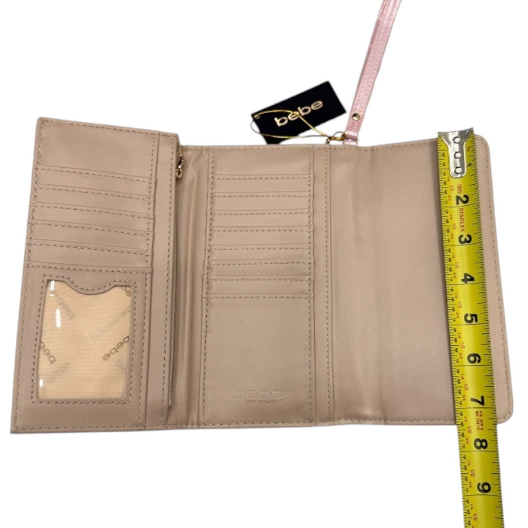 Trifold Baby Pink & Gold BeBe Brand Wallet