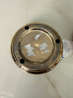 Bird Blue Ceramic Jewelry Jar Gold