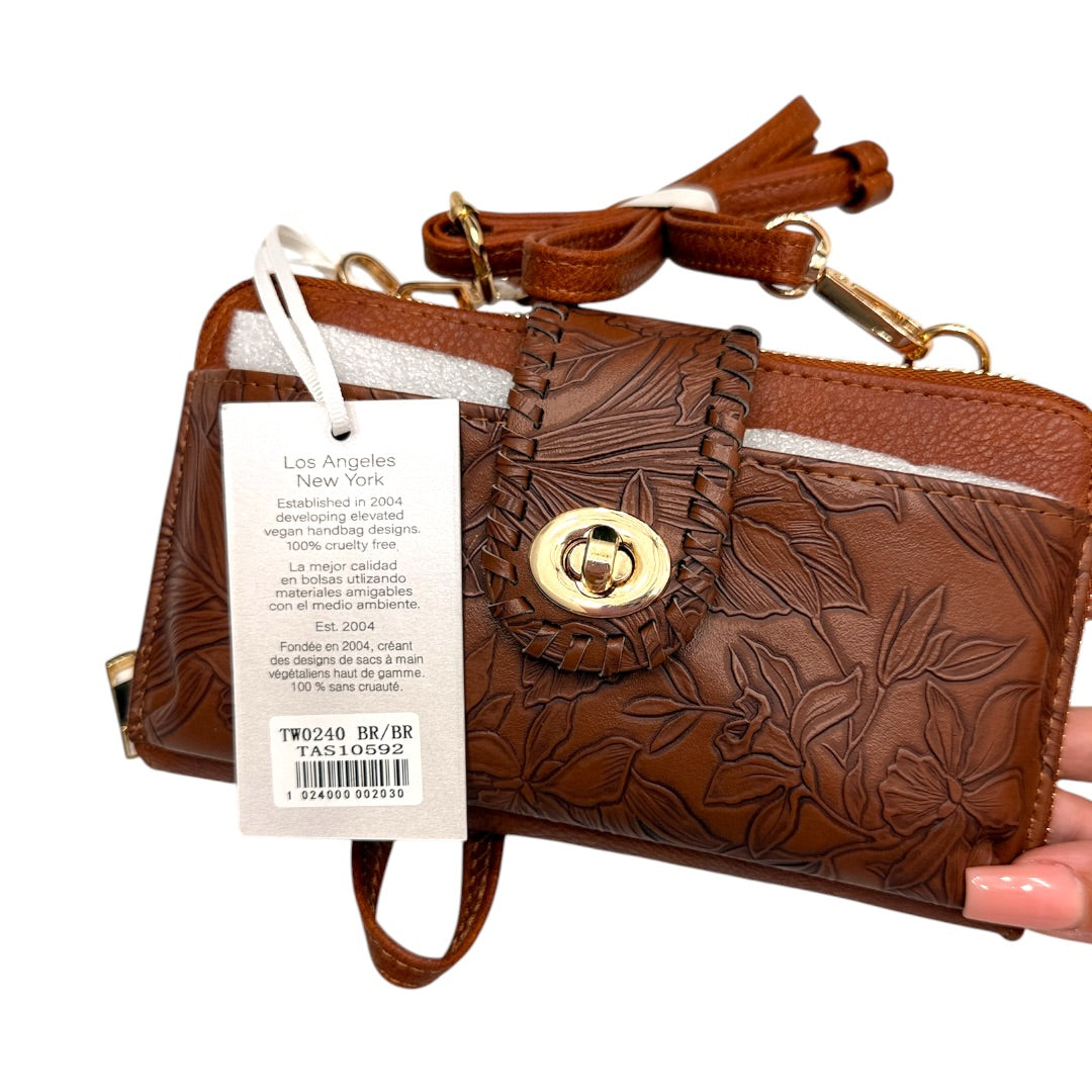 Western Floral Brown Crossbody Handbag