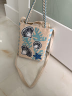 So Beachy Blue & Tan Purse