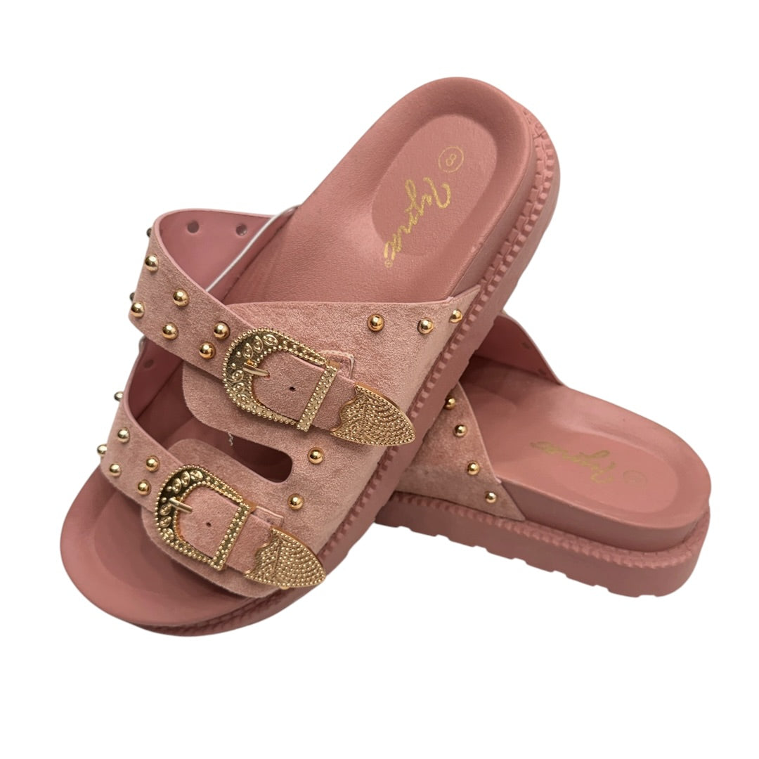 Blush & Gold Western Sandals Size 8
