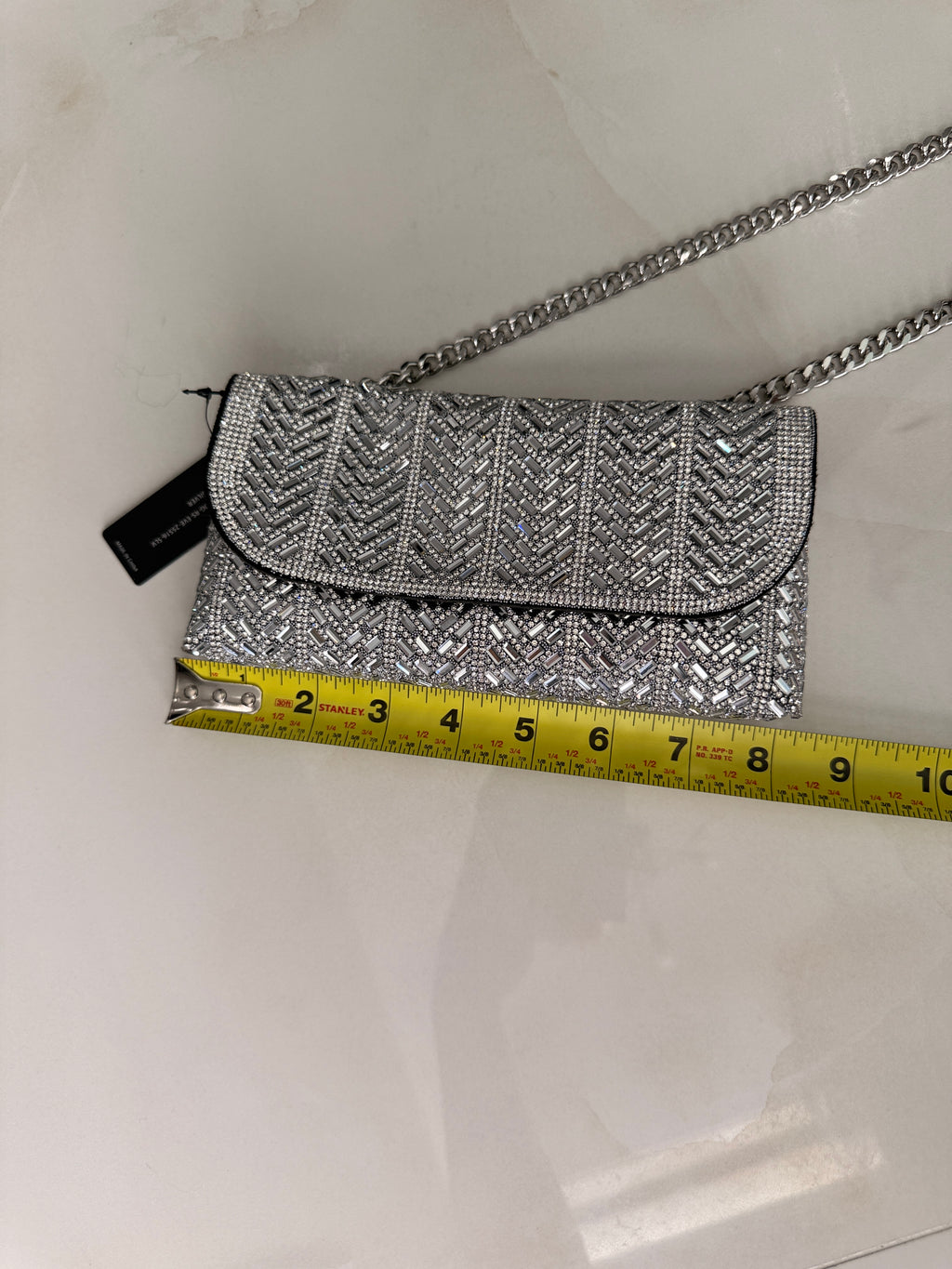 Gem Glam Girl Clutch Silver