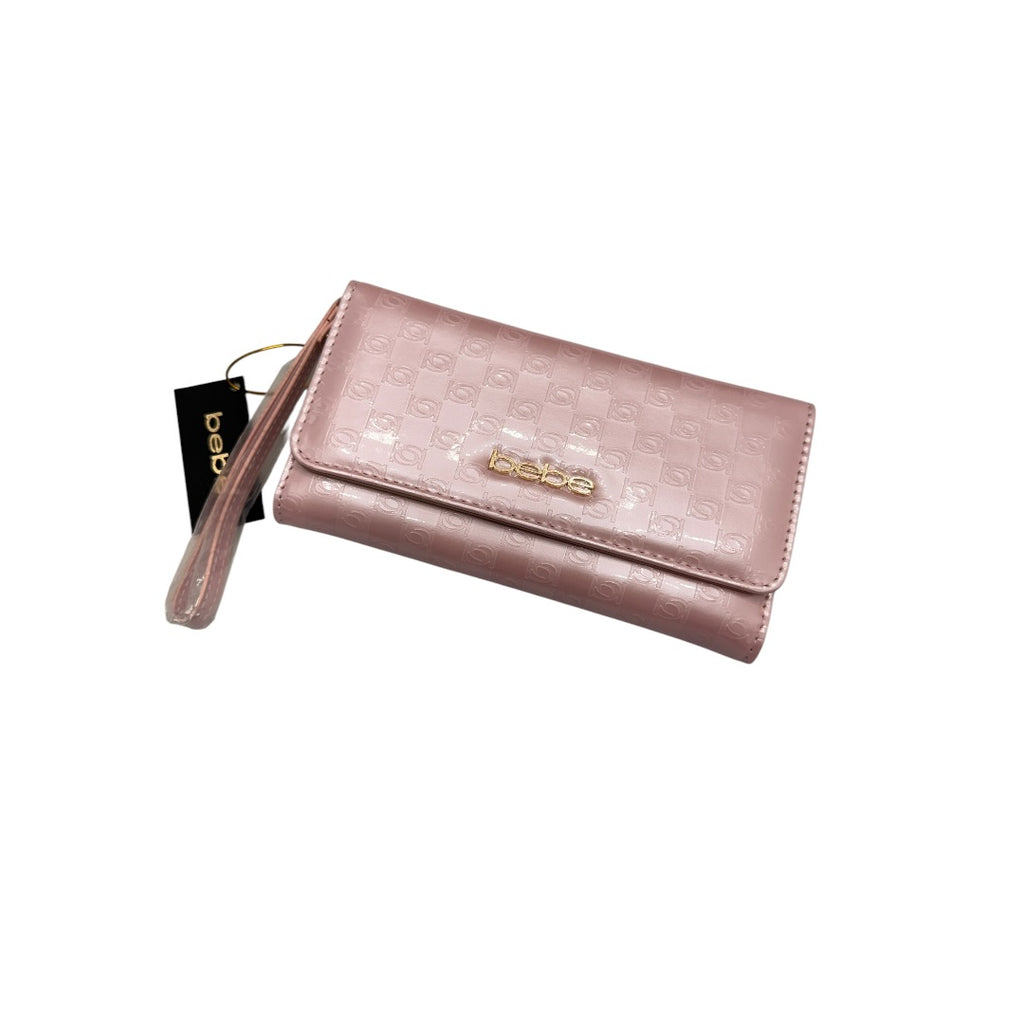 Trifold Baby Pink & Gold BeBe Brand Wallet