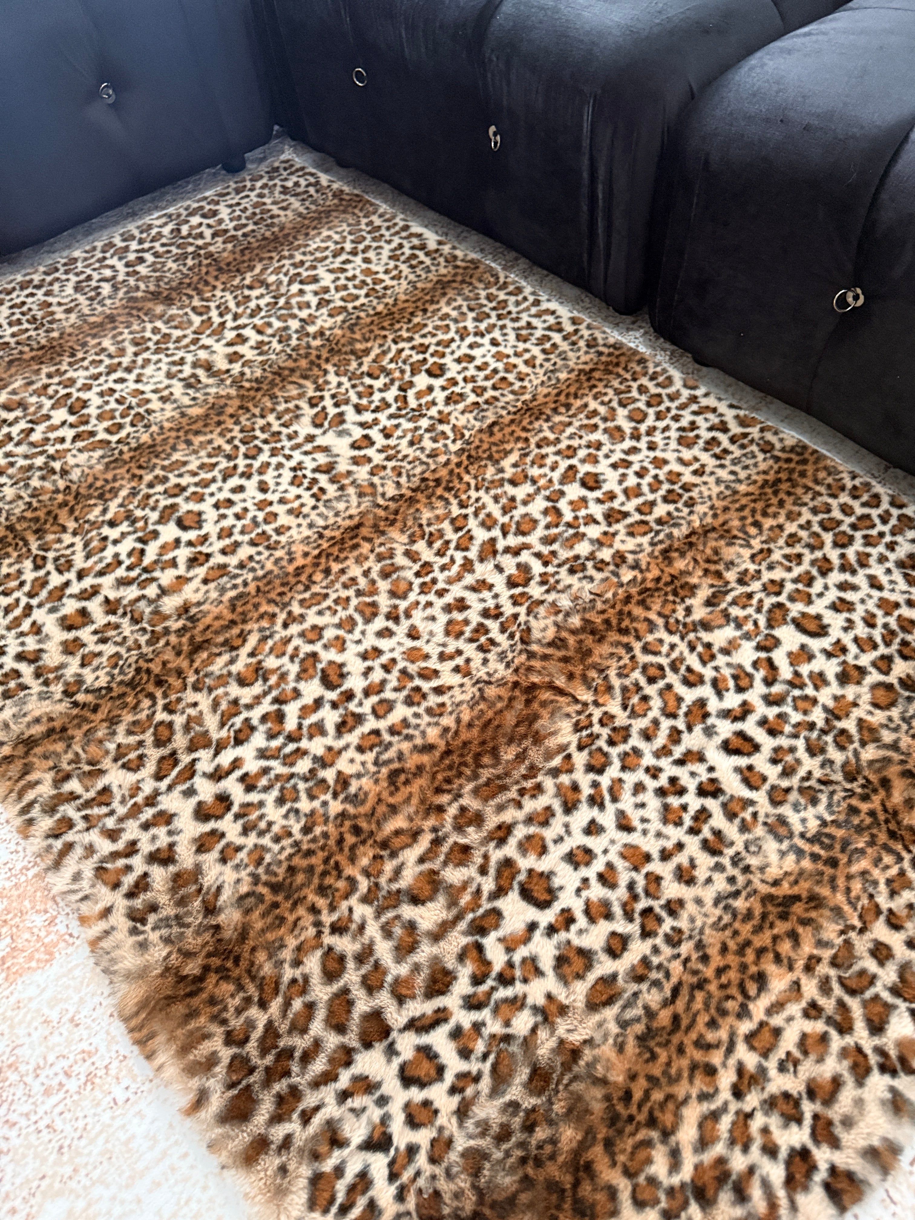 Leopard Fux Rug Soft 30x47 inches