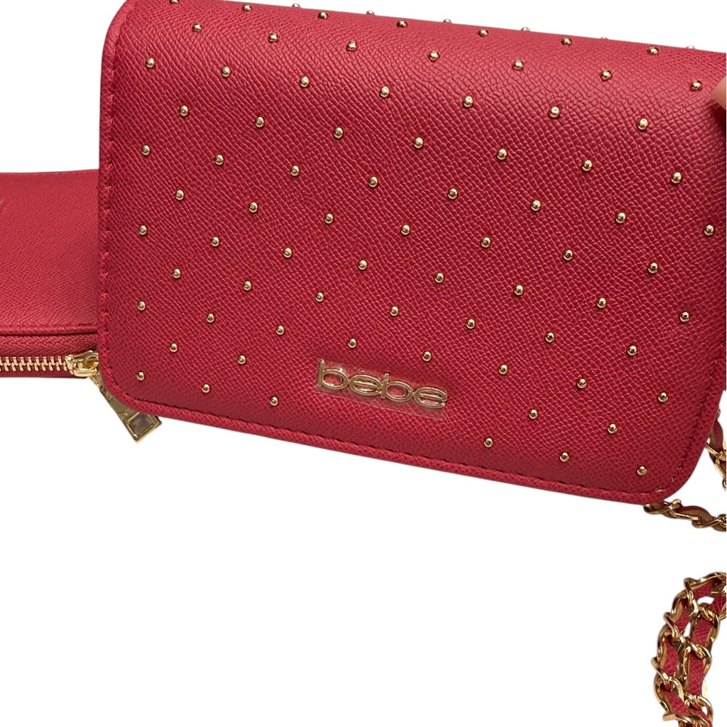 Pink & Gold Bead BeBe Purse Crossbody with Wallet