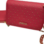 Pink & Gold Bead BeBe Purse Crossbody with Wallet
