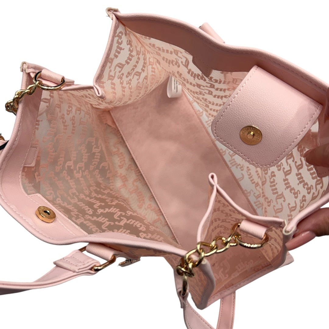 Juicy Culture Adore Baby Pink Mesh Handbag