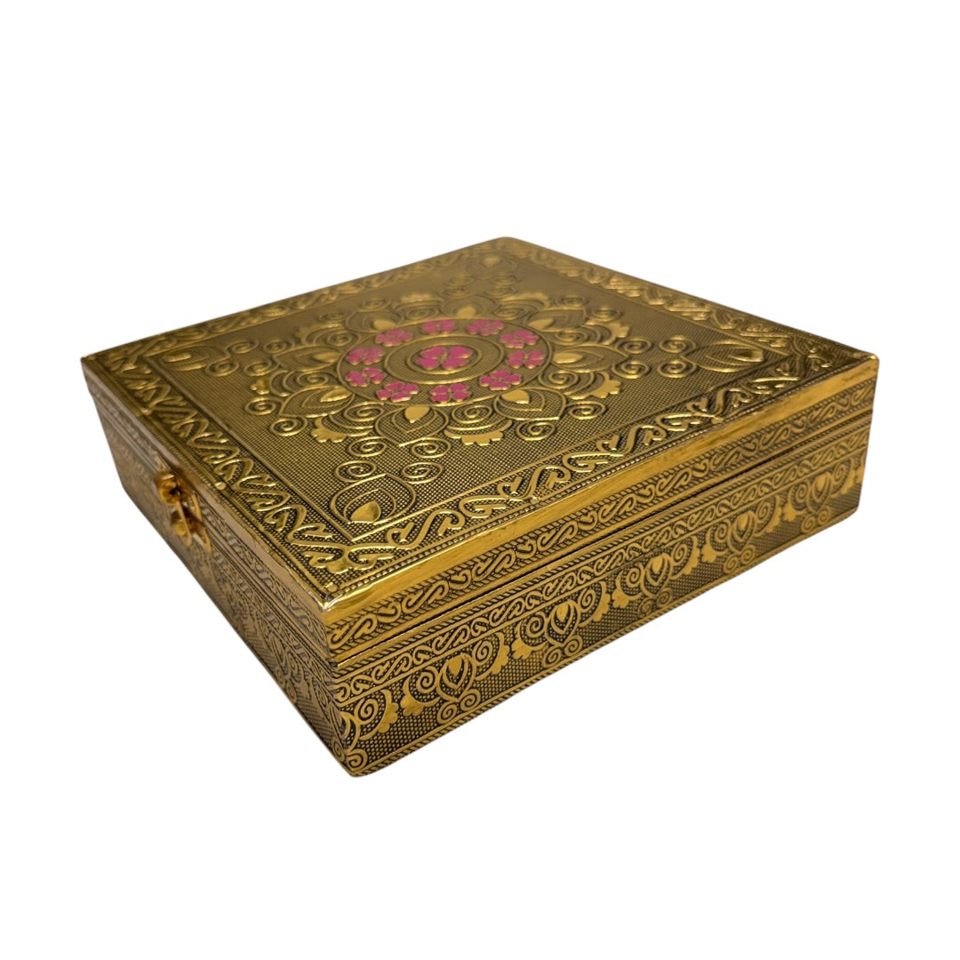 Gold & Pink Keepsake Box Jewelry Box