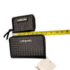 Black & Gold Woven BeBe Purse Crossbody with Wallet