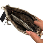 Soft Cream Zipper Crossbody Handbag