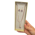 Lavender Clover Necklace Set