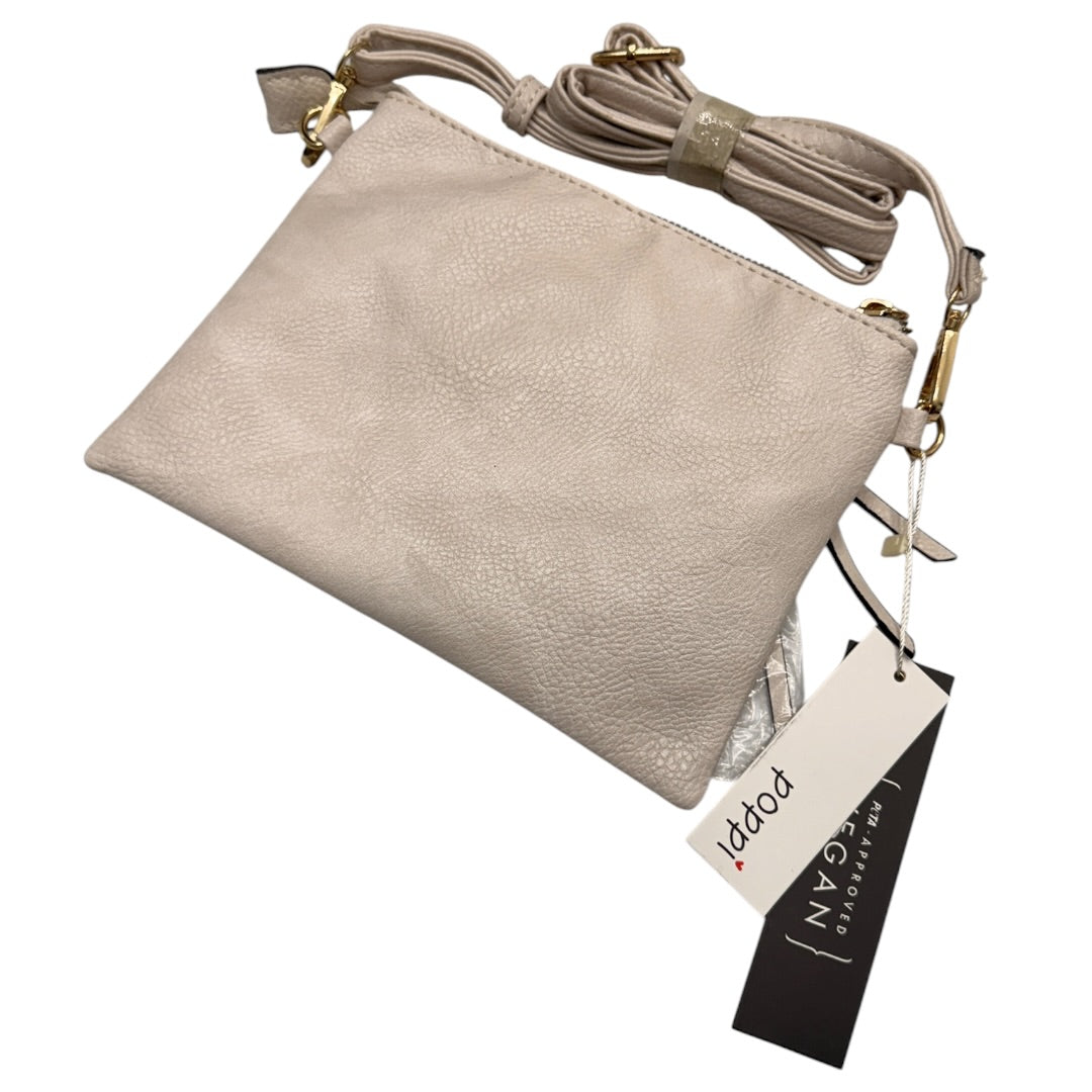 Soft Cream Zipper Crossbody Handbag