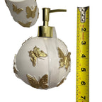 Gold Butterfly Makeup Brush Holders Bathroom Holders 3 Piece Set