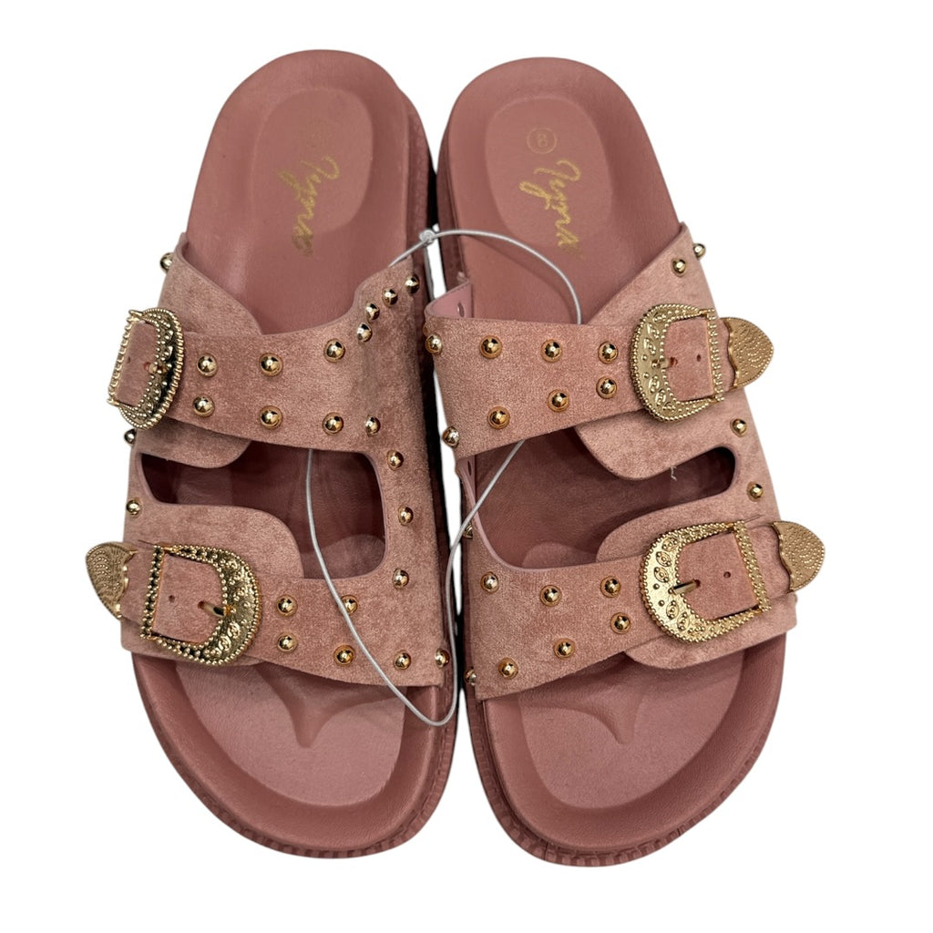 Blush & Gold Western Sandals Size 8
