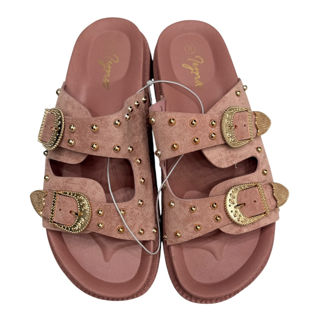 Blush & Gold Western Sandals Size 8