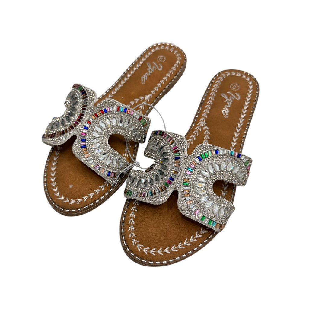 Retro Dazzled Gem Sandals Size 8