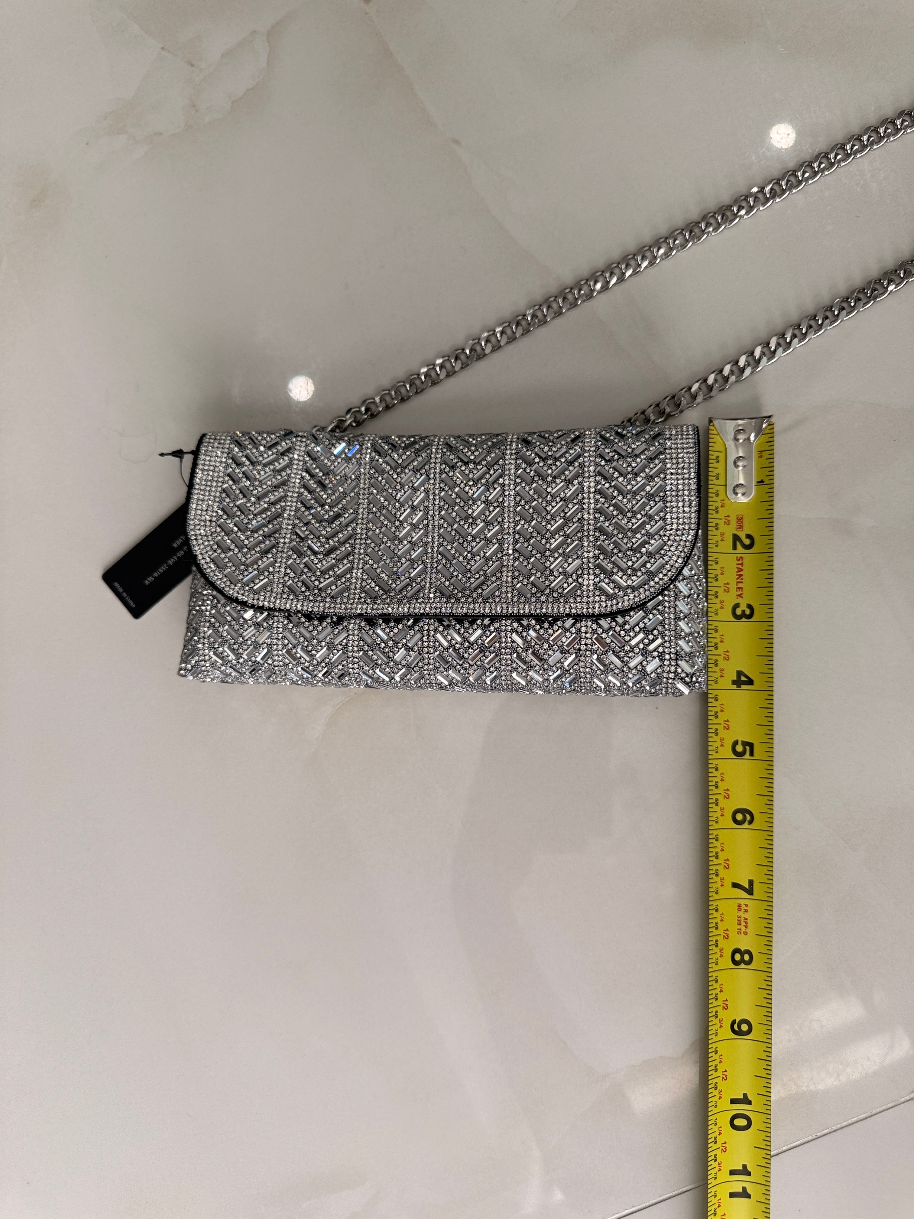 Gem Glam Girl Clutch Silver