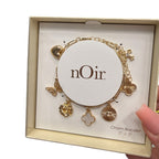 Gold Charm Clover & Butterfly Fashion Bracelet