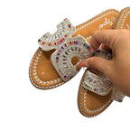 Retro Dazzled Gem Sandals Size 8