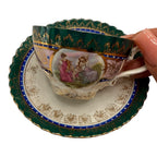 Tiny Bone China Tea Cup & Plate Germany Collectors 2 Piece