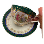 Tiny Bone China Tea Cup & Plate Germany Collectors 2 Piece