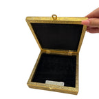 Gold Beauty Flower Keepsake Box Jewelry Box