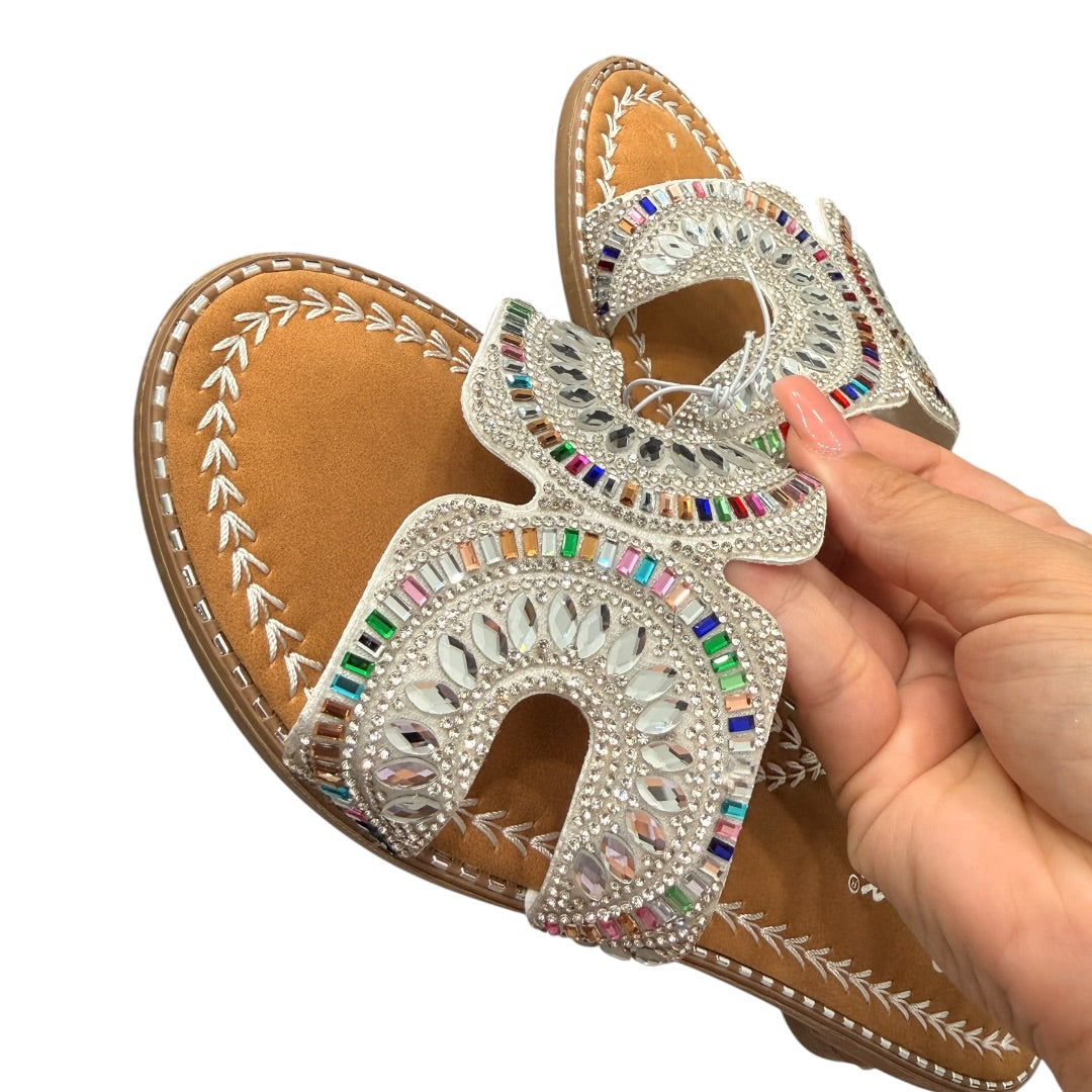 Retro Dazzled Gem Sandals Size 8