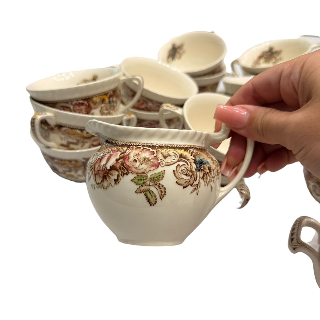 Antique Tea China Set Devonshire Johnson Bros Made in England 32pcs