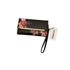 Steve Madden Flower Wallet Black & Gold