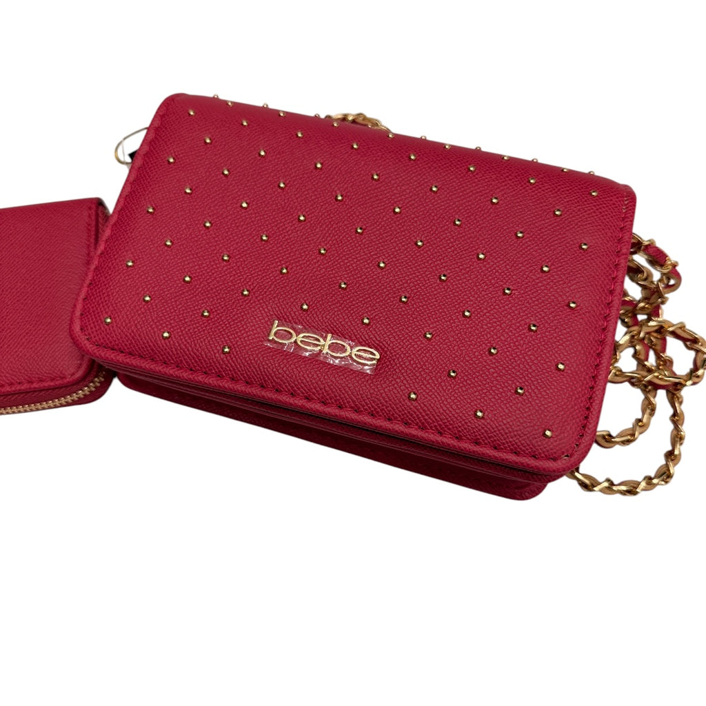 Pink & Gold Bead BeBe Purse Crossbody with Wallet