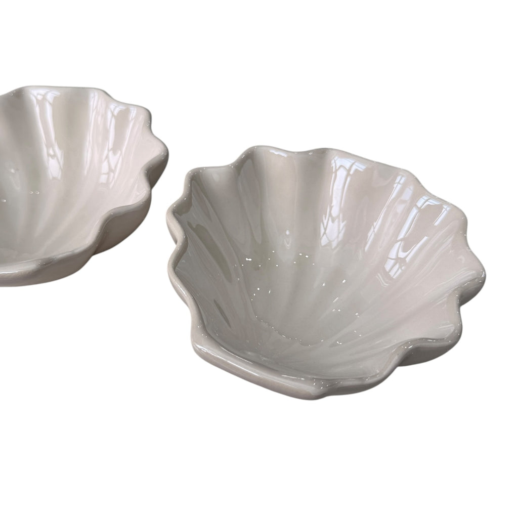 Shell Jewelry Bowl White Set of 2
