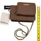 Brown & Gold Bebe Beaded Crossbody Handbag with Wallet